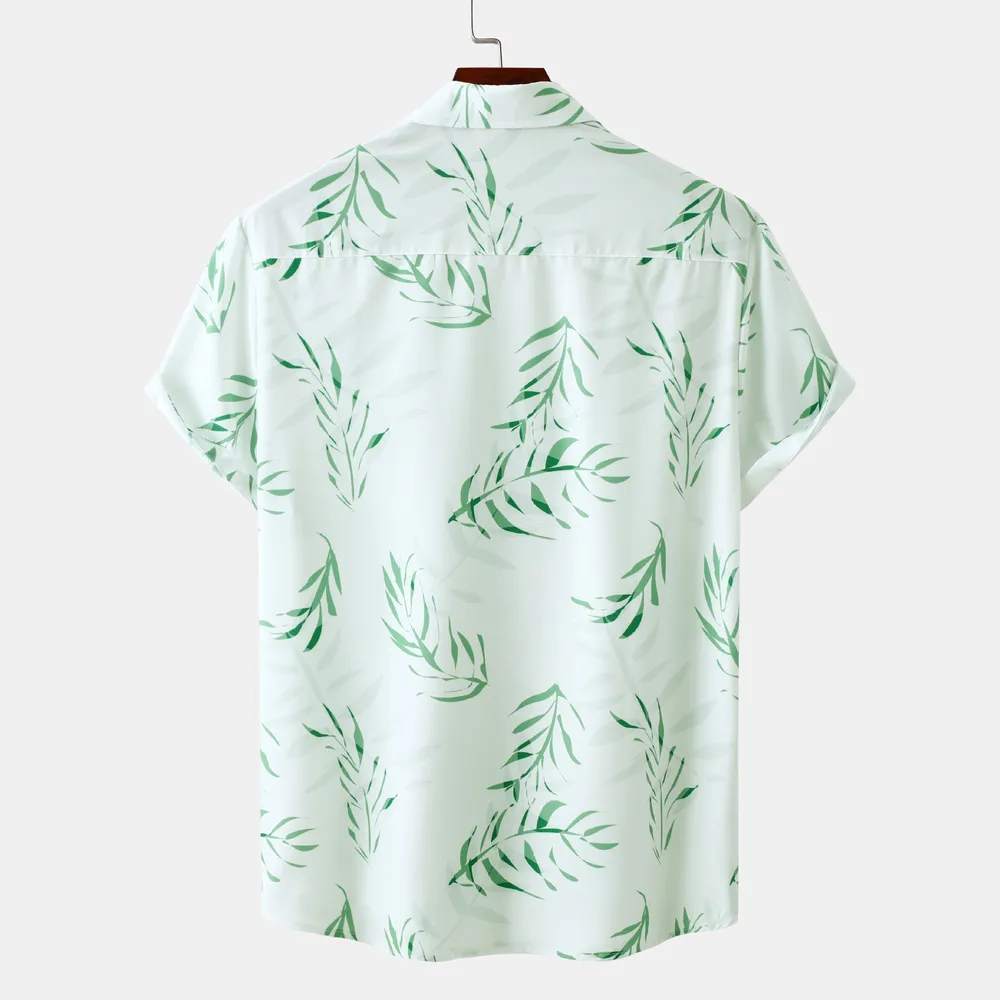 Men's Plus Size Printed Short Sleeve Casual Shirt, image 2