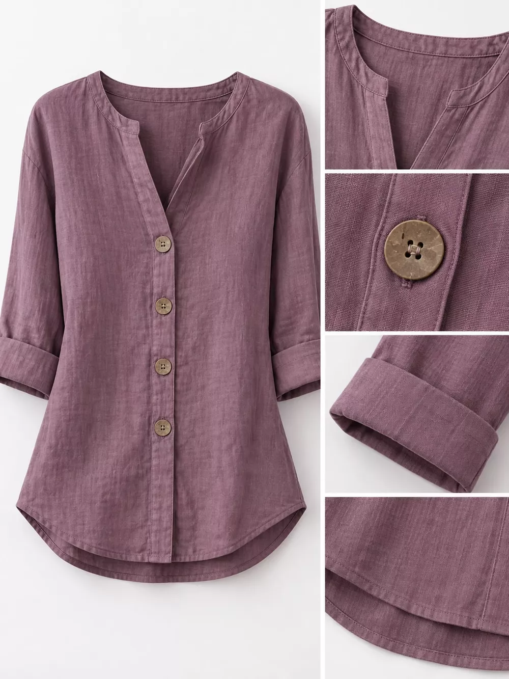 Notched Button Down Shirt, image 38
