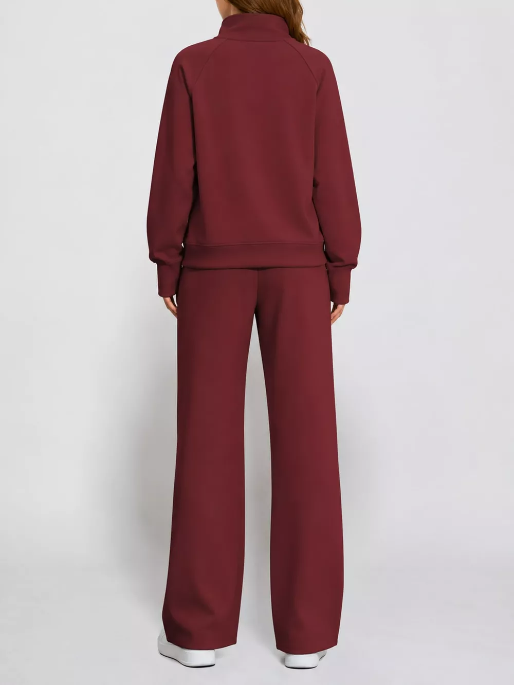 Half-Zip Sweatshirt and Wide-Leg Pants Set, image 63