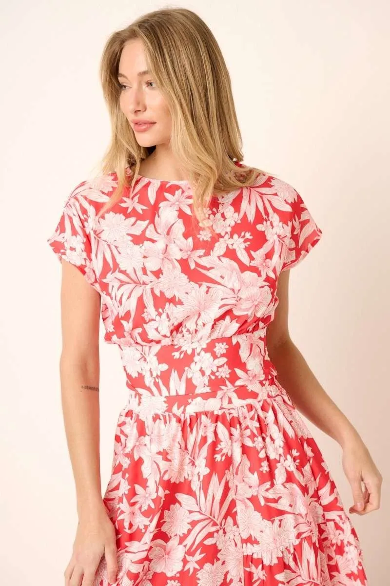 Tropical Print Top and Skirt Set, image 3