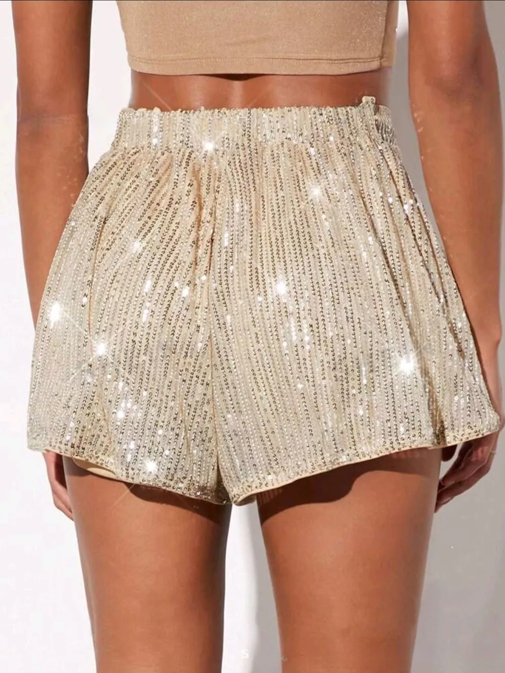 Sequin High Waist Shorts, image 9