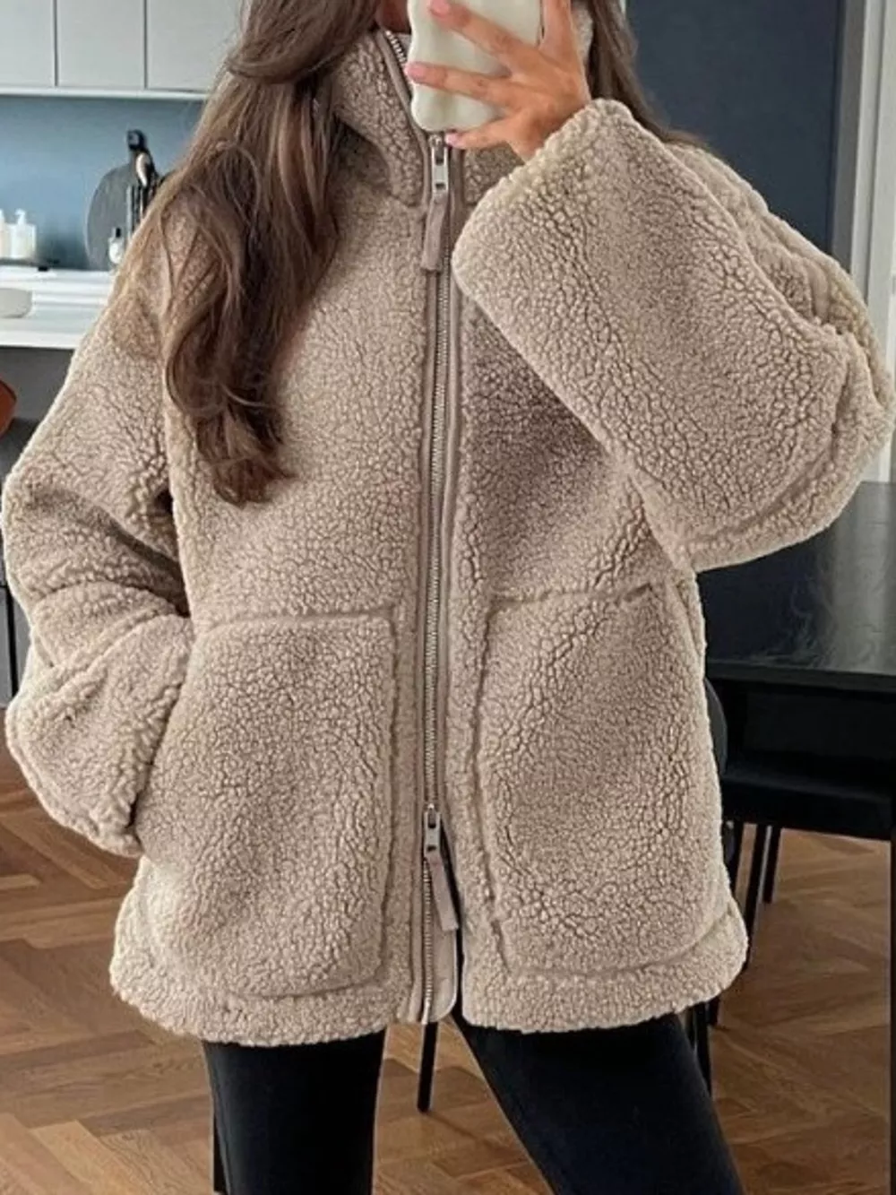 Sherpa Zip-Up Outerwear, image 8