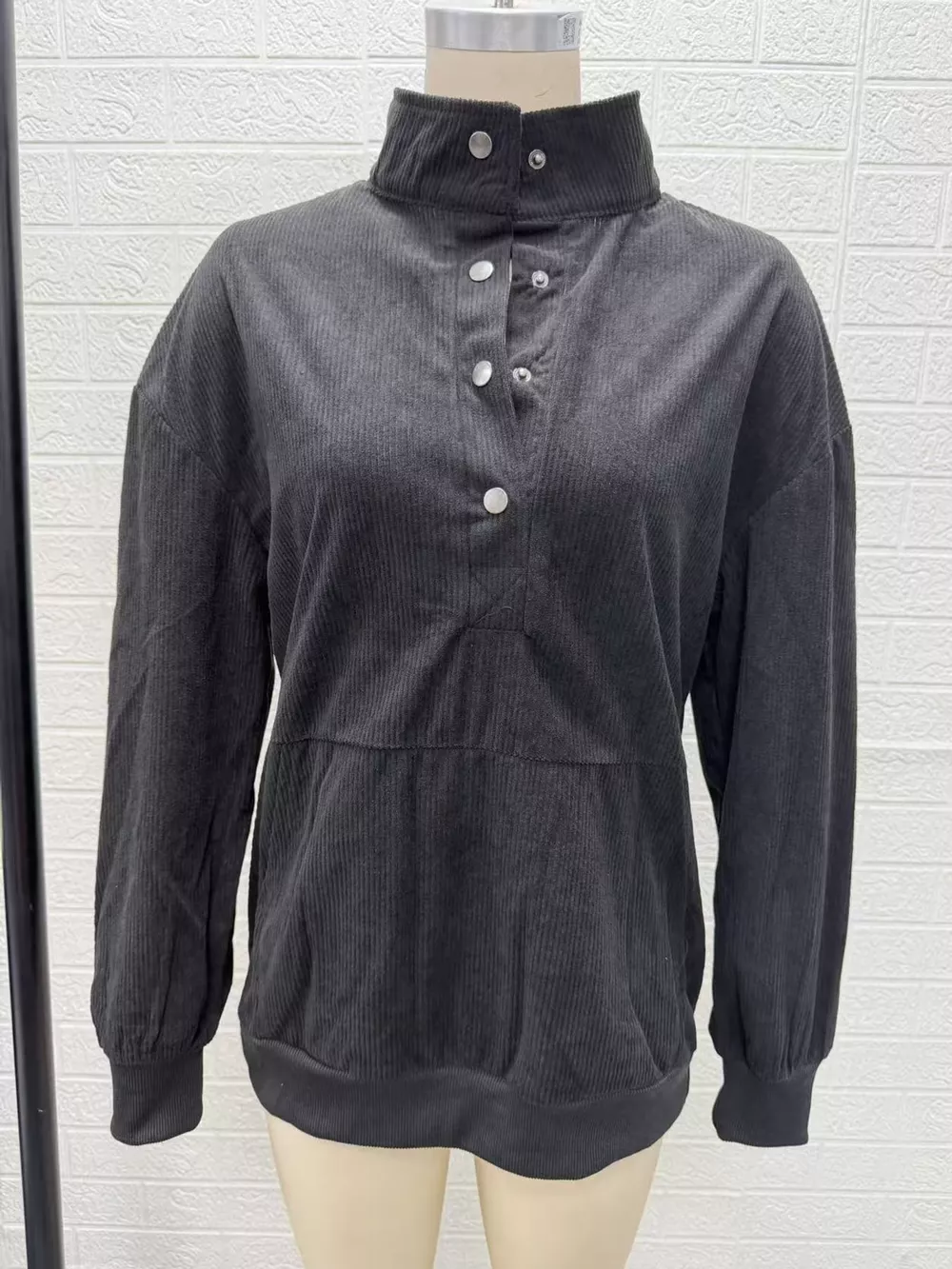 Full Size Quarter-Snap Sweatshirt with Kangaroo Pocket Plus Size, image 29