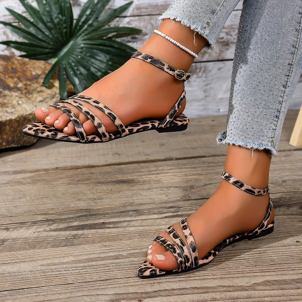Open Toe Flats Sandals, image 5