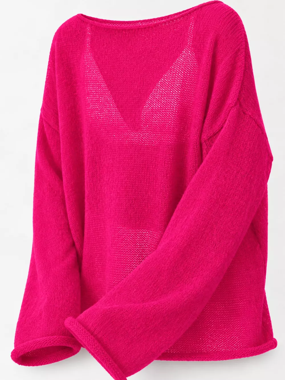 Lightweight Dropped Shoulder Knit Cover Up, image 46