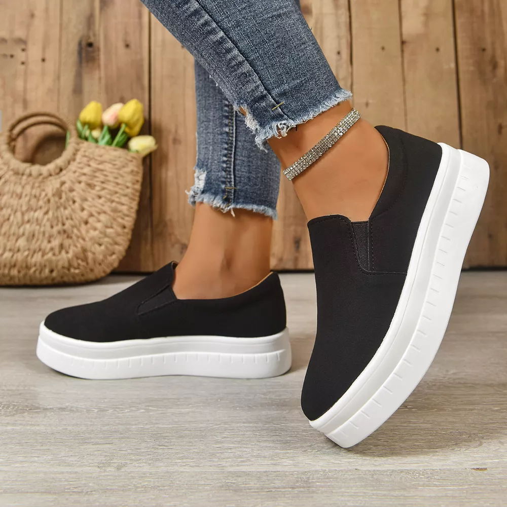 Round Toe Platform Slip-Ons, image 5