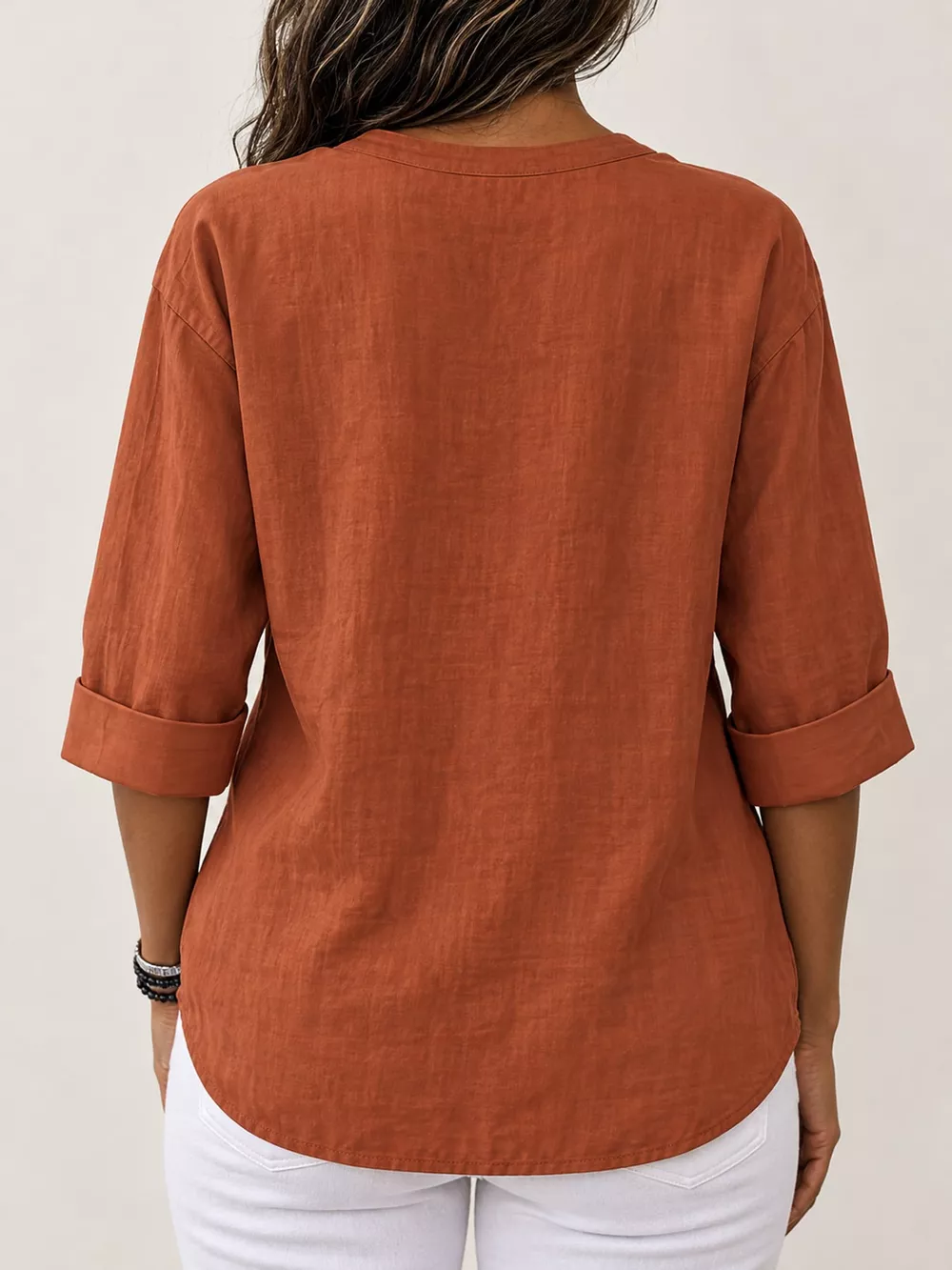 Notched Button Down Shirt, image 8