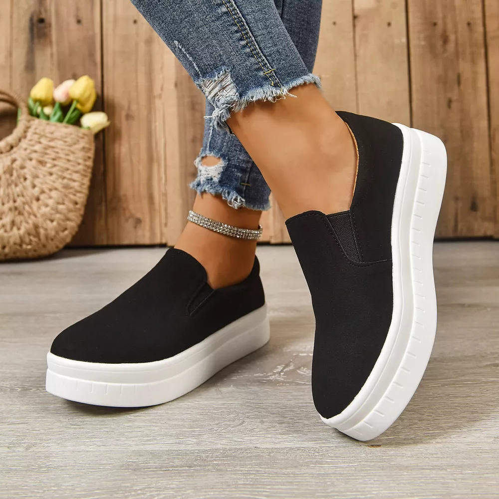 Round Toe Platform Slip-Ons, image 6