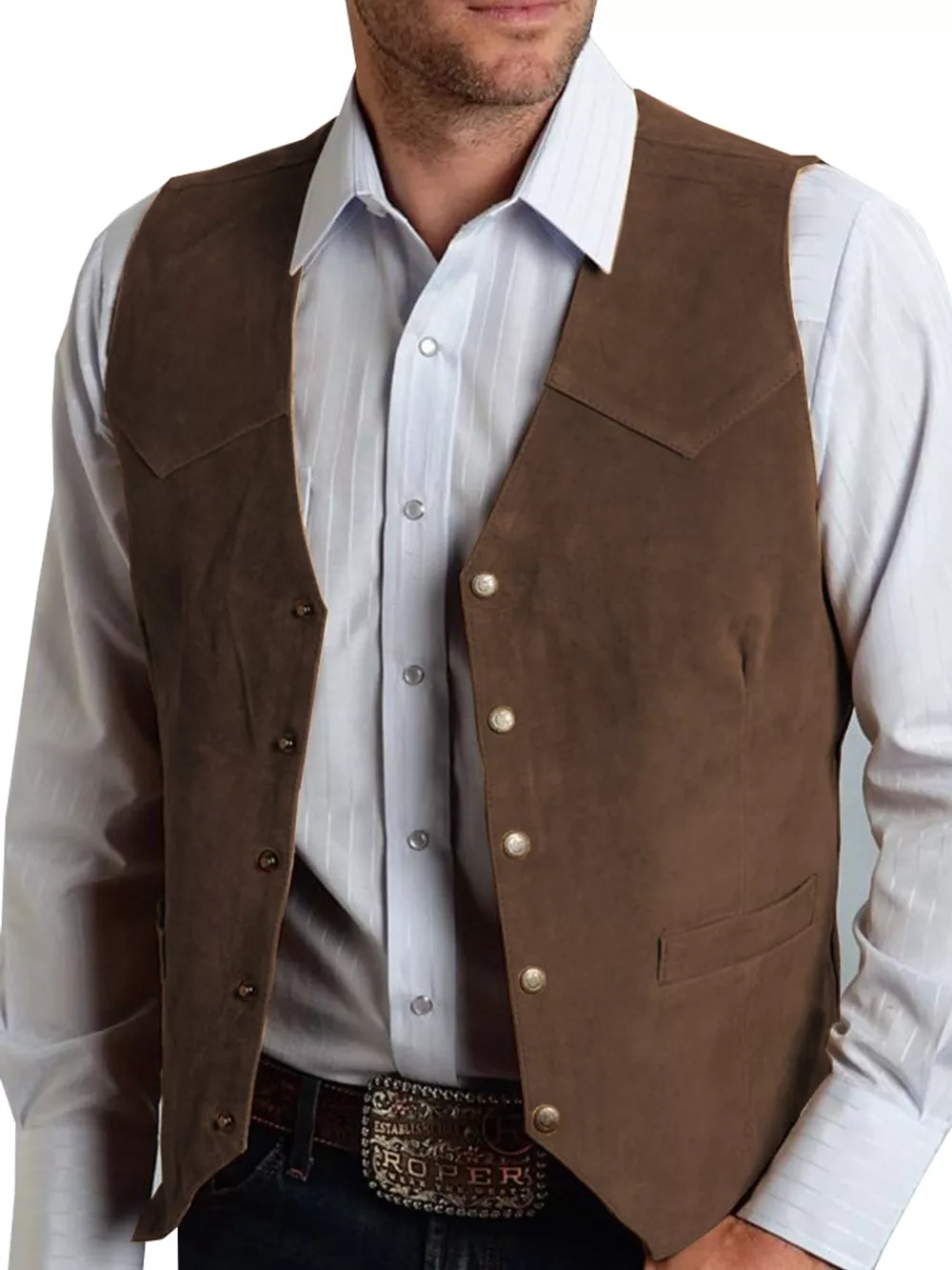 Men's Full Size Snap Down Vest Plus Size, image 6
