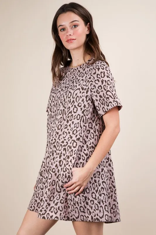 Leopard Printed Comfy Mini Dress, image 4