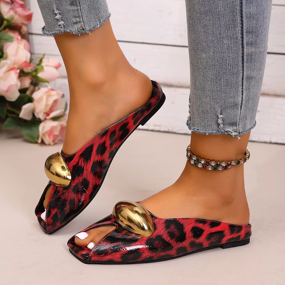 Leopard Open Toe Sandals, image 7