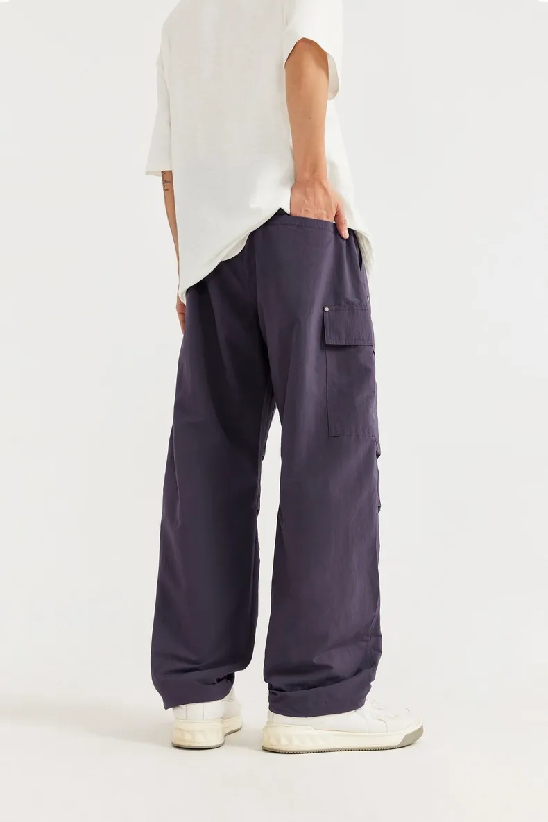Men's Wide Leg Cargo Pants, image 7