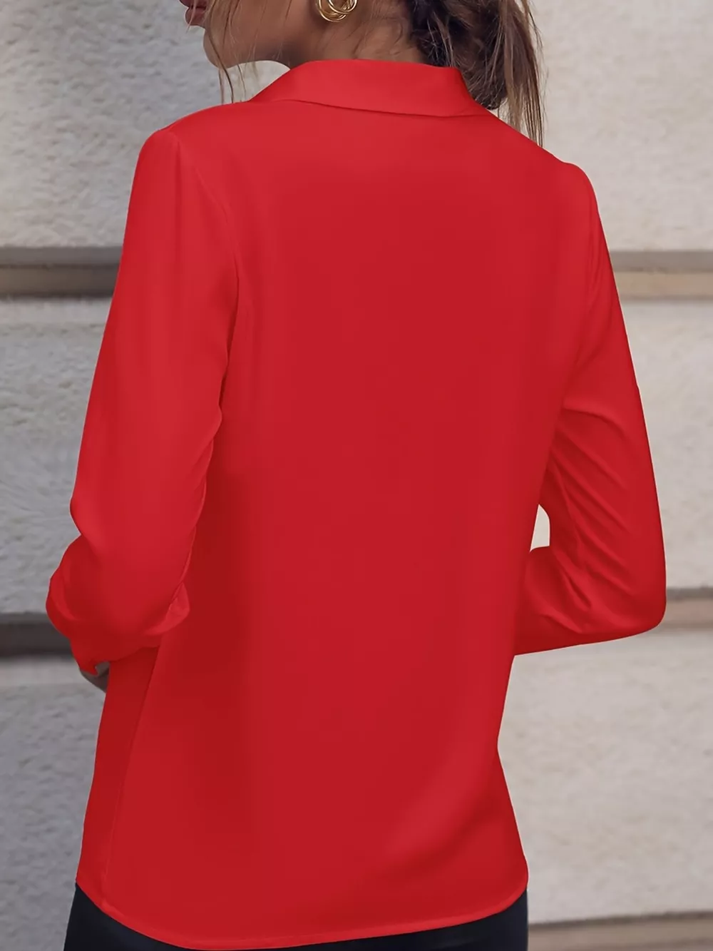 Long Sleeve Satin Blouse, image 17
