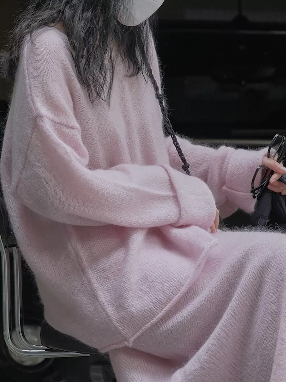 Round Neck Dropped Shoulder Sweater, image 8