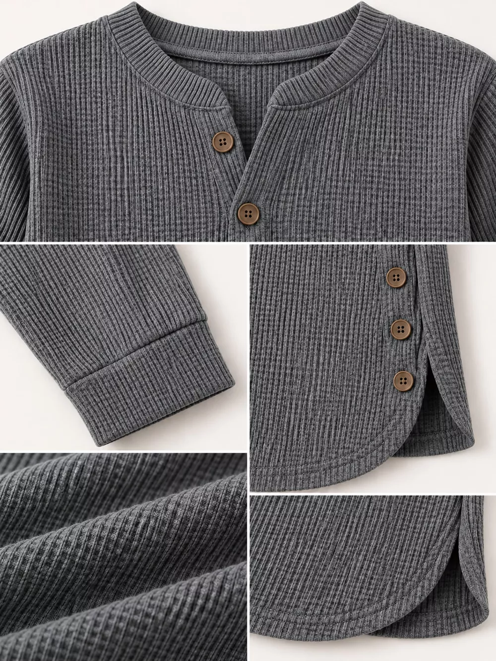 Full Size Button Detail Long Sleeve Top Plus Size, image 42