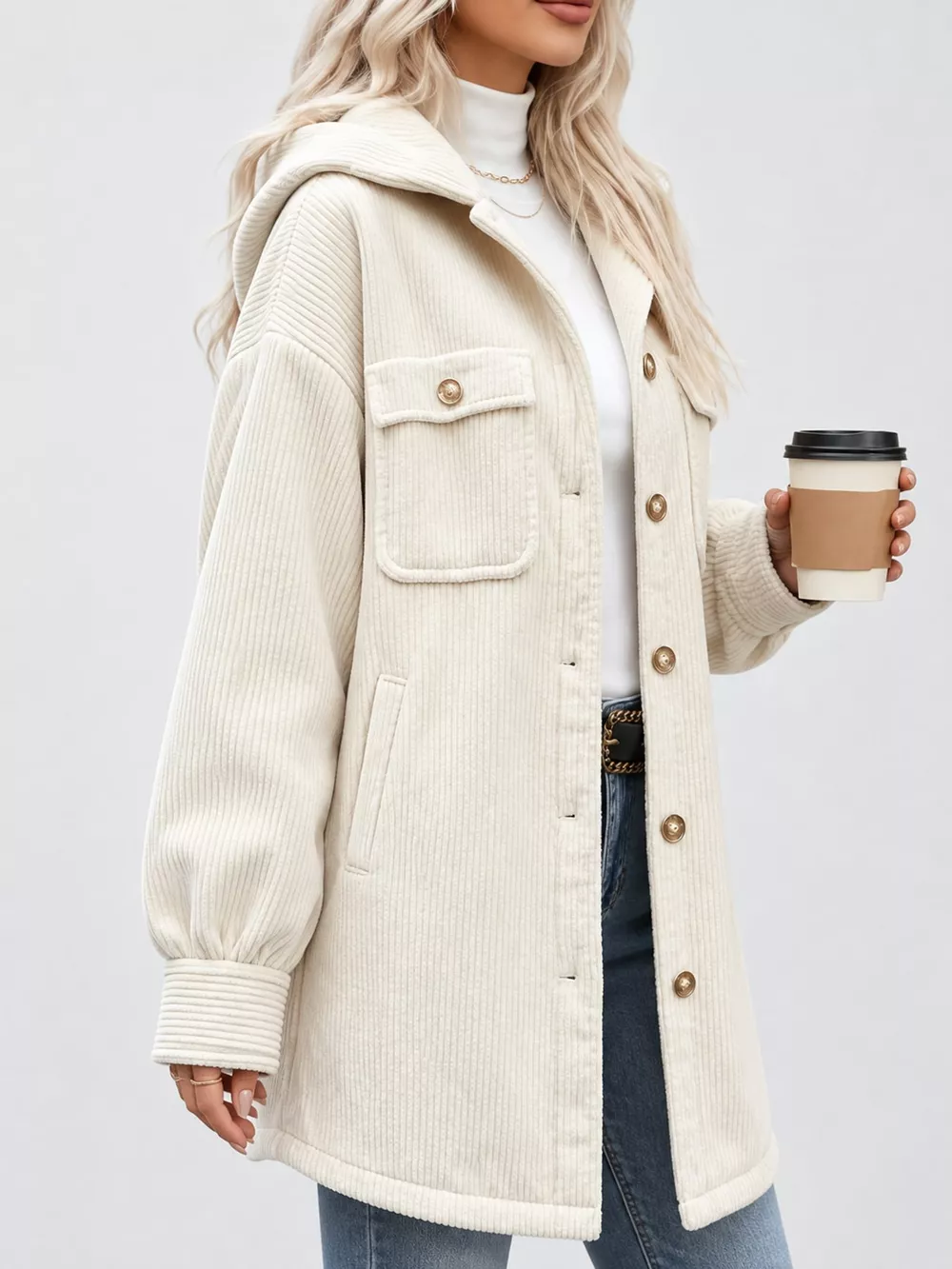 Corduroy Button-Down Outerwear, image 3