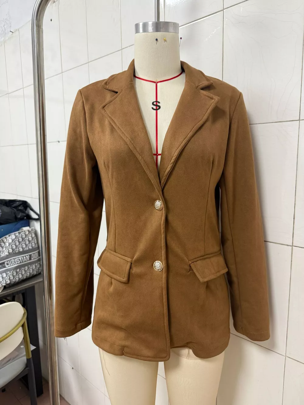 Single-Breasted Lapel Collar Blazer, image 3