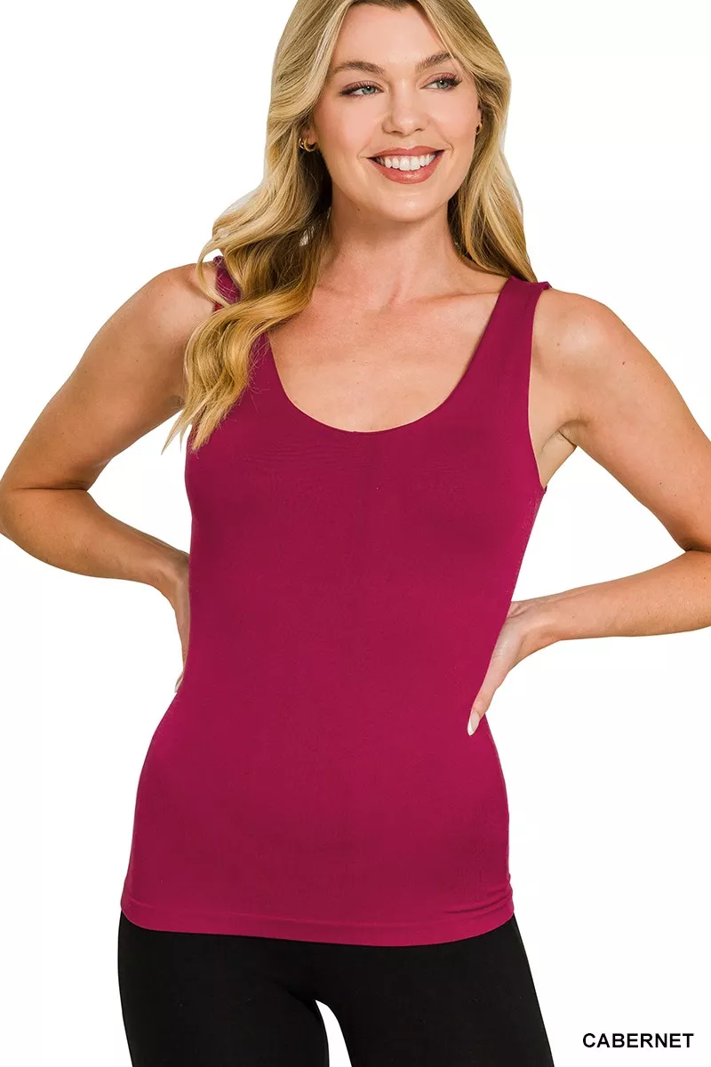 Seamless Tank Top With Built In Bra