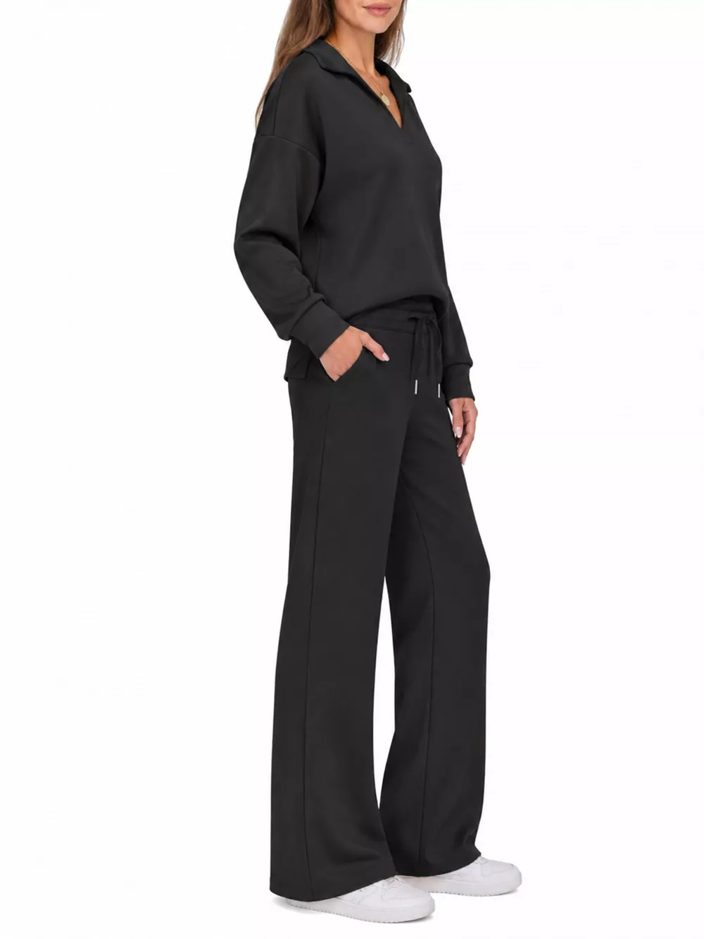 Dropped Shoulder Top and Pants Set, image 7