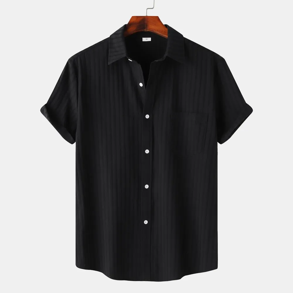 Men's Casual Short Sleeve Button Down Shirt