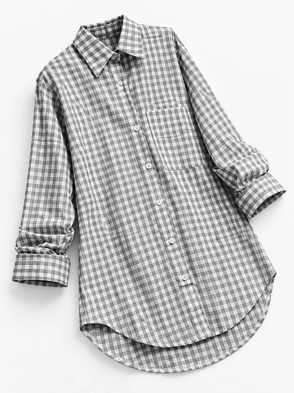 Plus Size Plaid Button-Down Long Sleeve Shirt, image 15