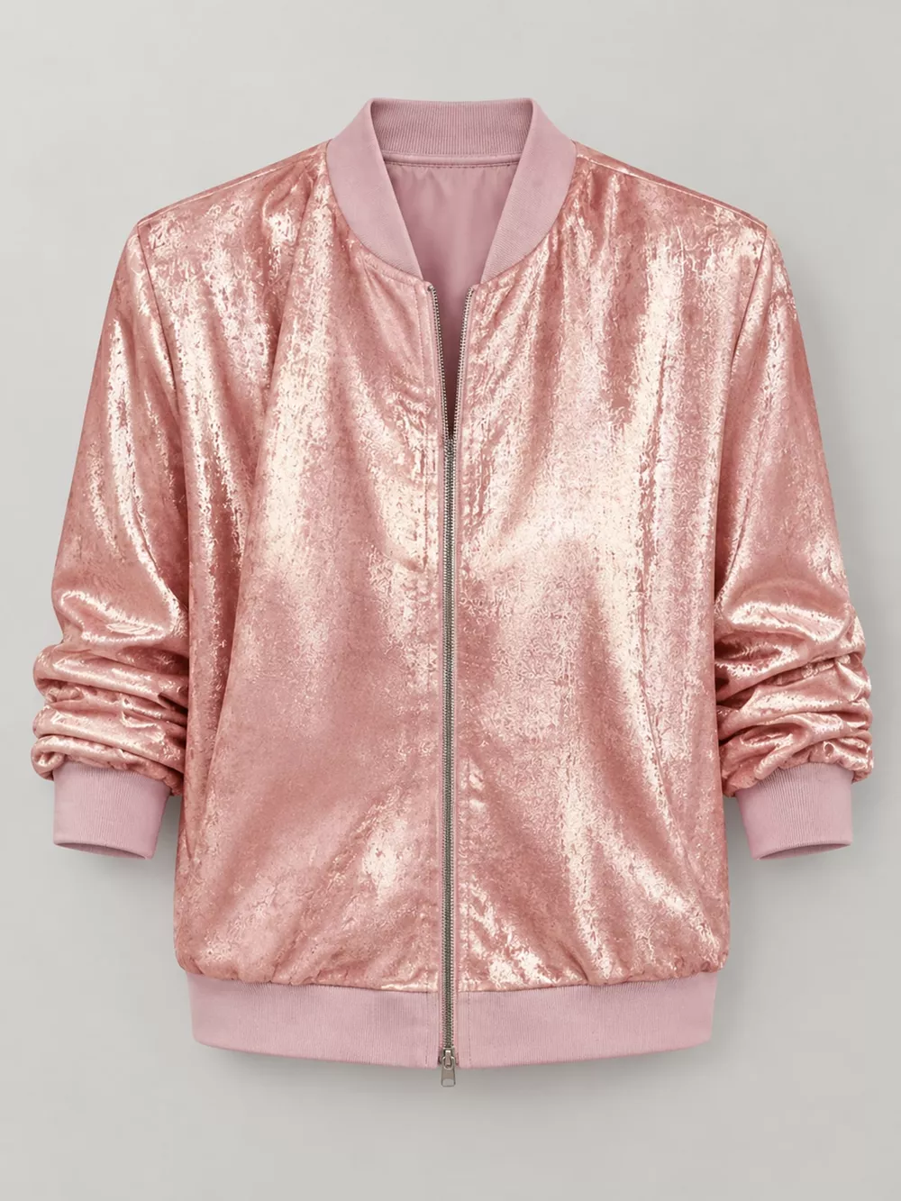 Full Size Zip Up Long Sleeve Jacket Plus Size, image 24