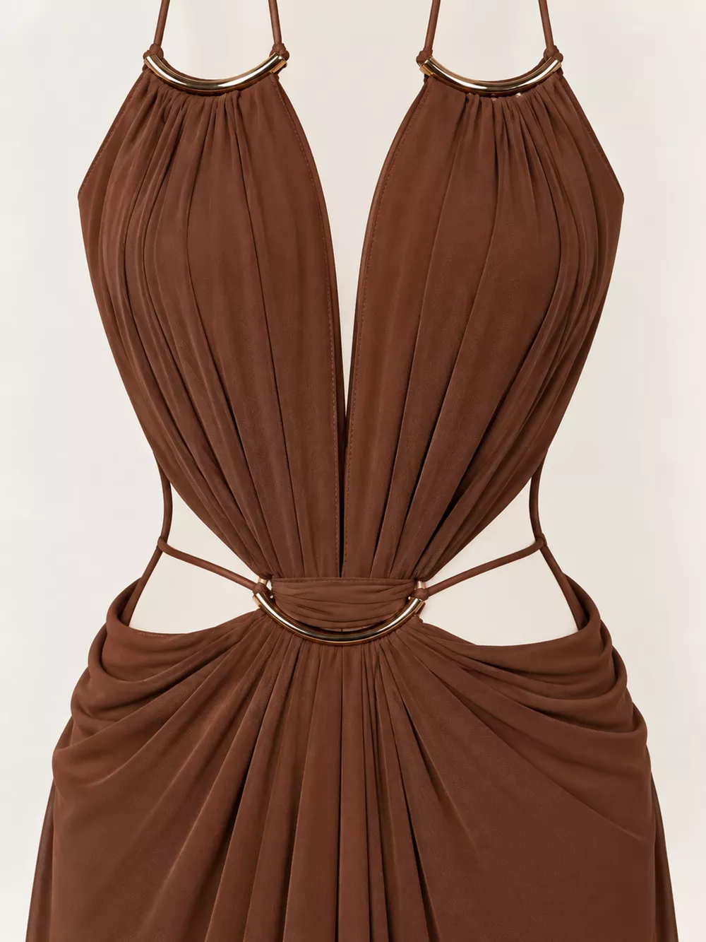 Backless Plunge Cut-Out Maxi Dress, image 11