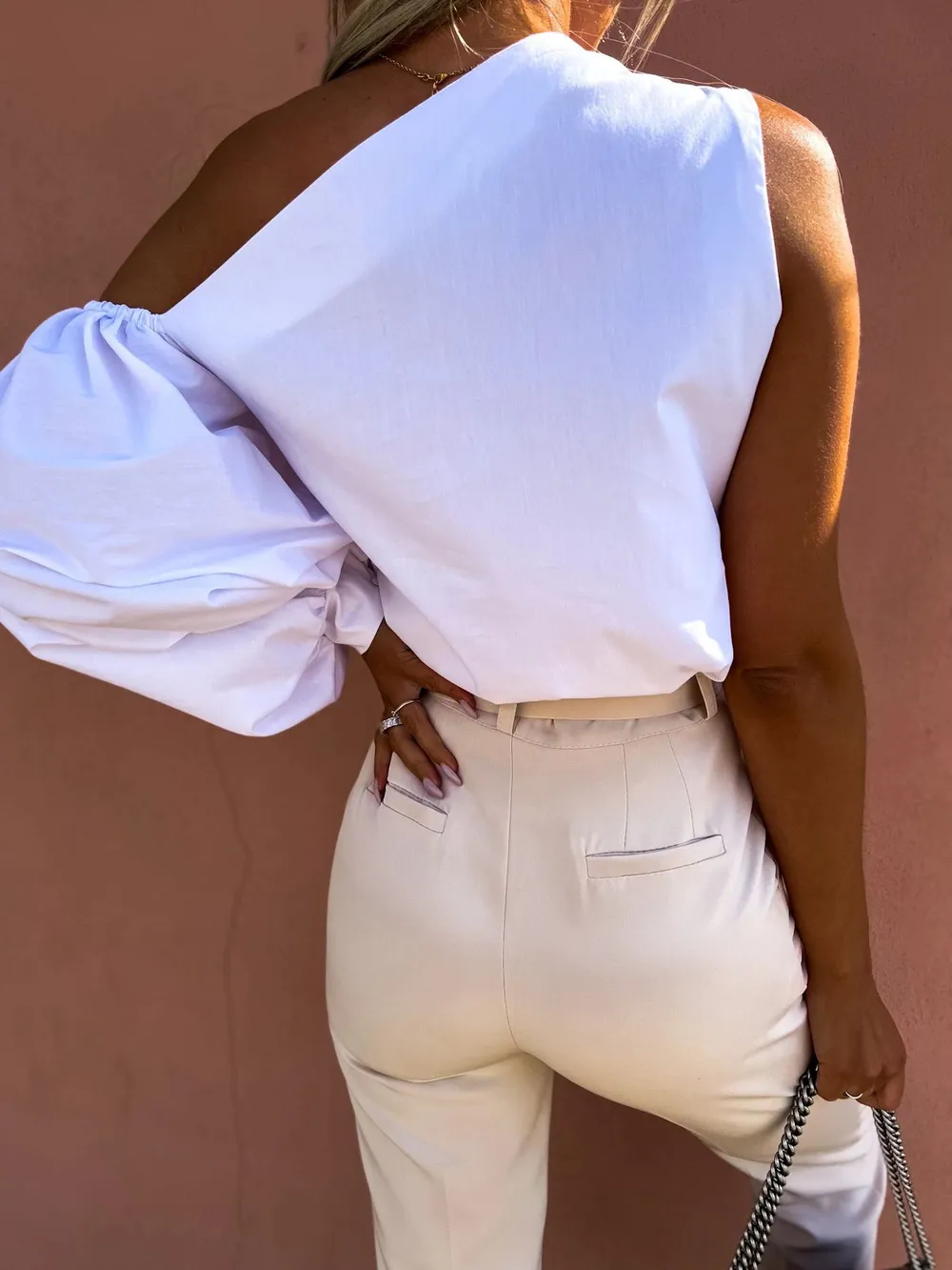 One Shoulder Puff Sleeve Blouse, image 5