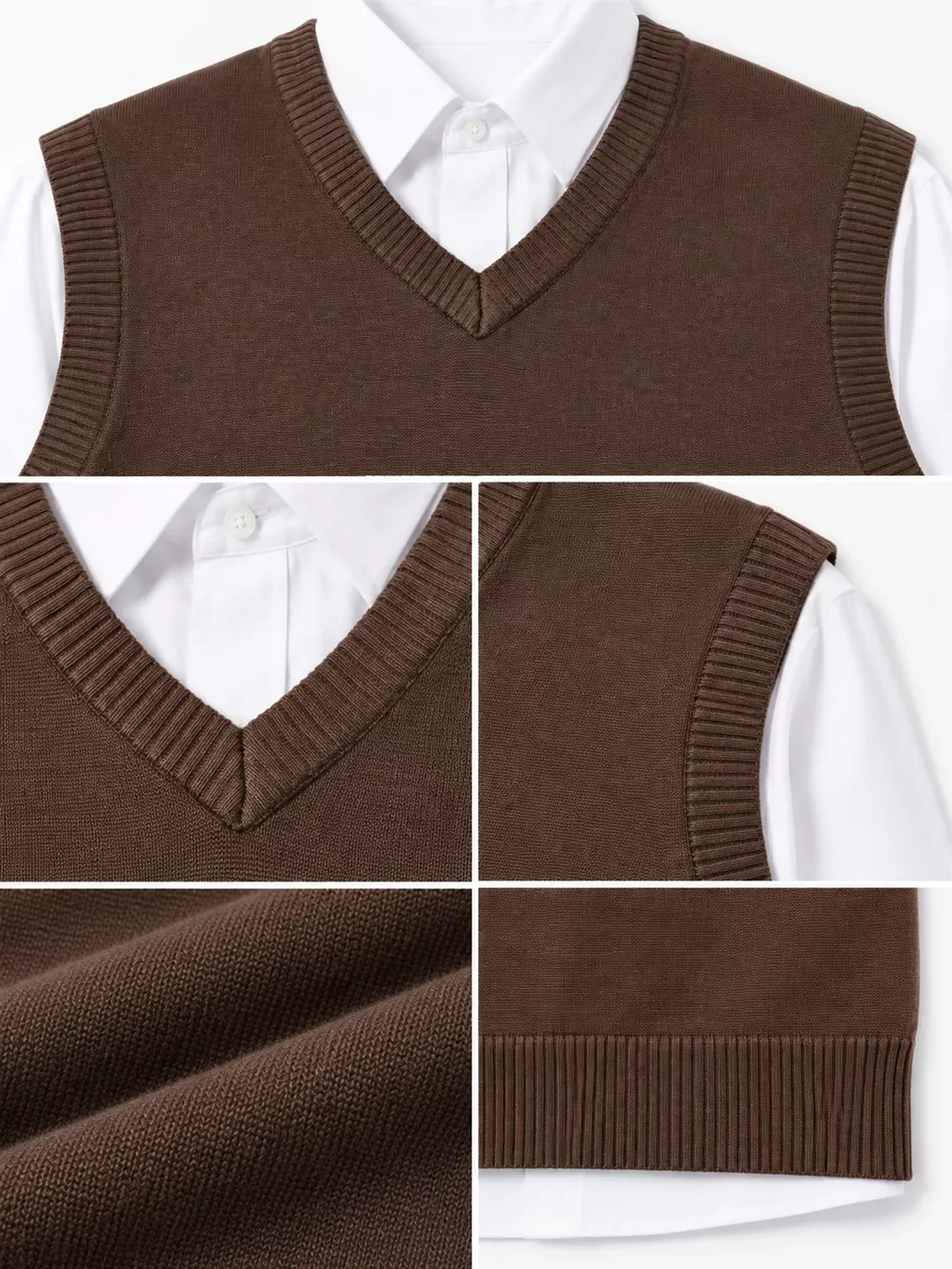Men's Plus Size V-Neck Sweater Vest, image 25
