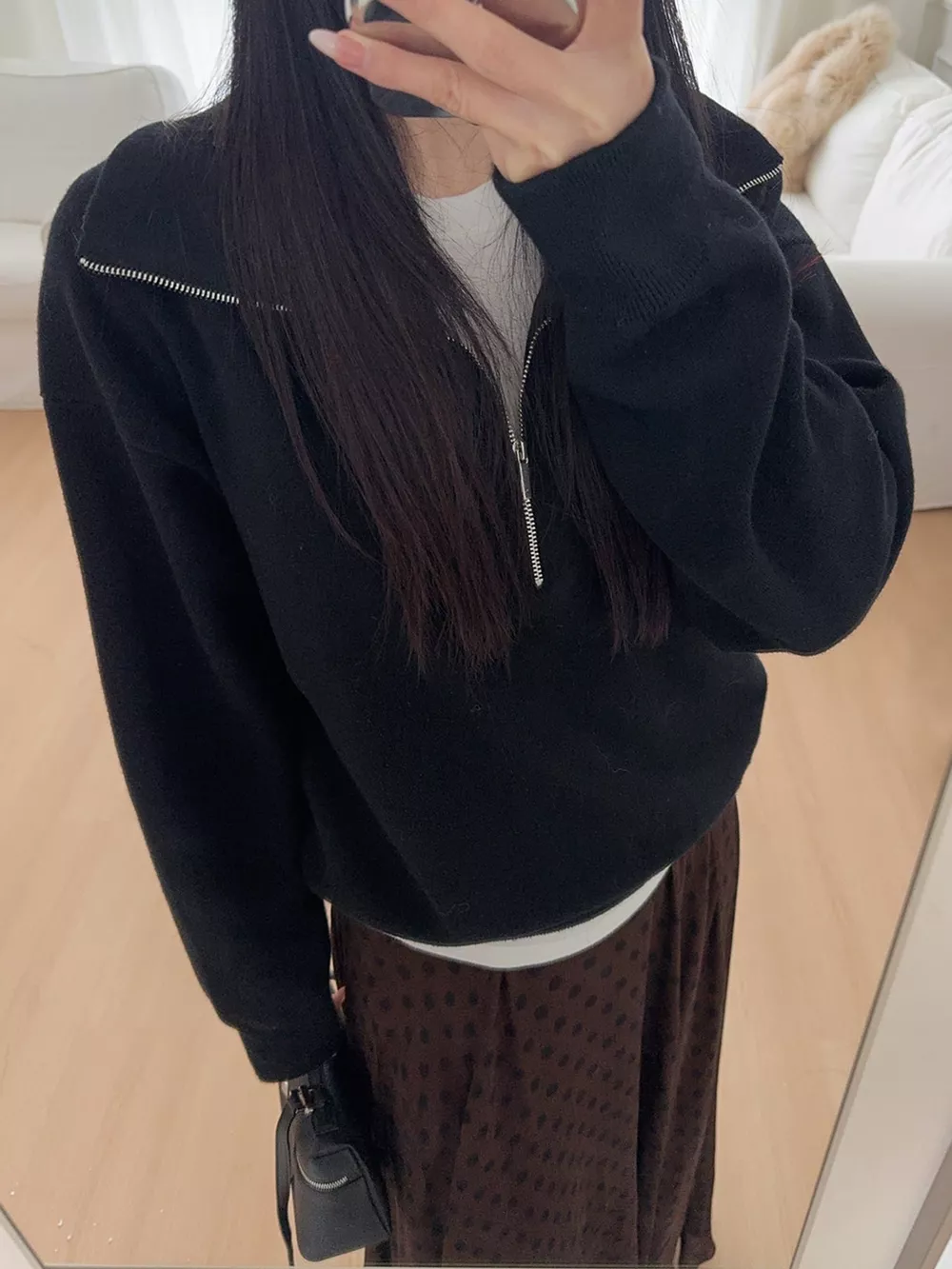 Half-Zip Dropped Shoulder Sweater, image 12