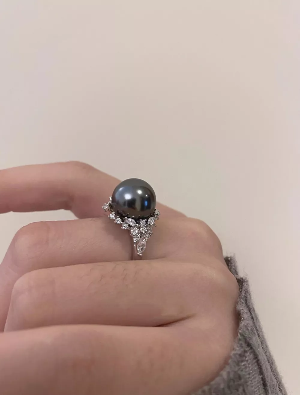 925 Sterling Silver Pearl Ring, image 6