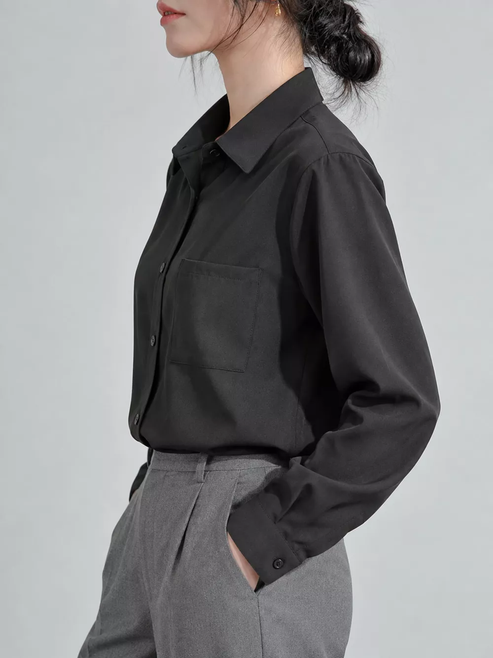 Full Size Button Up Long Sleeve Shirt Plus Size, image 7