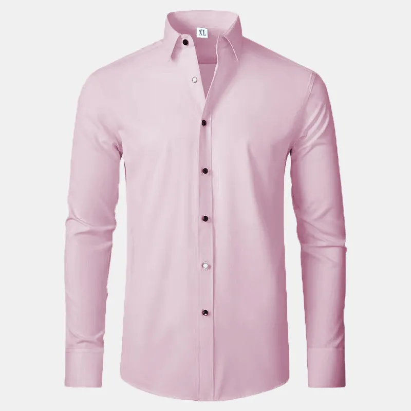 Men's Plus Size Button Up Long Sleeve Shirt, image 4