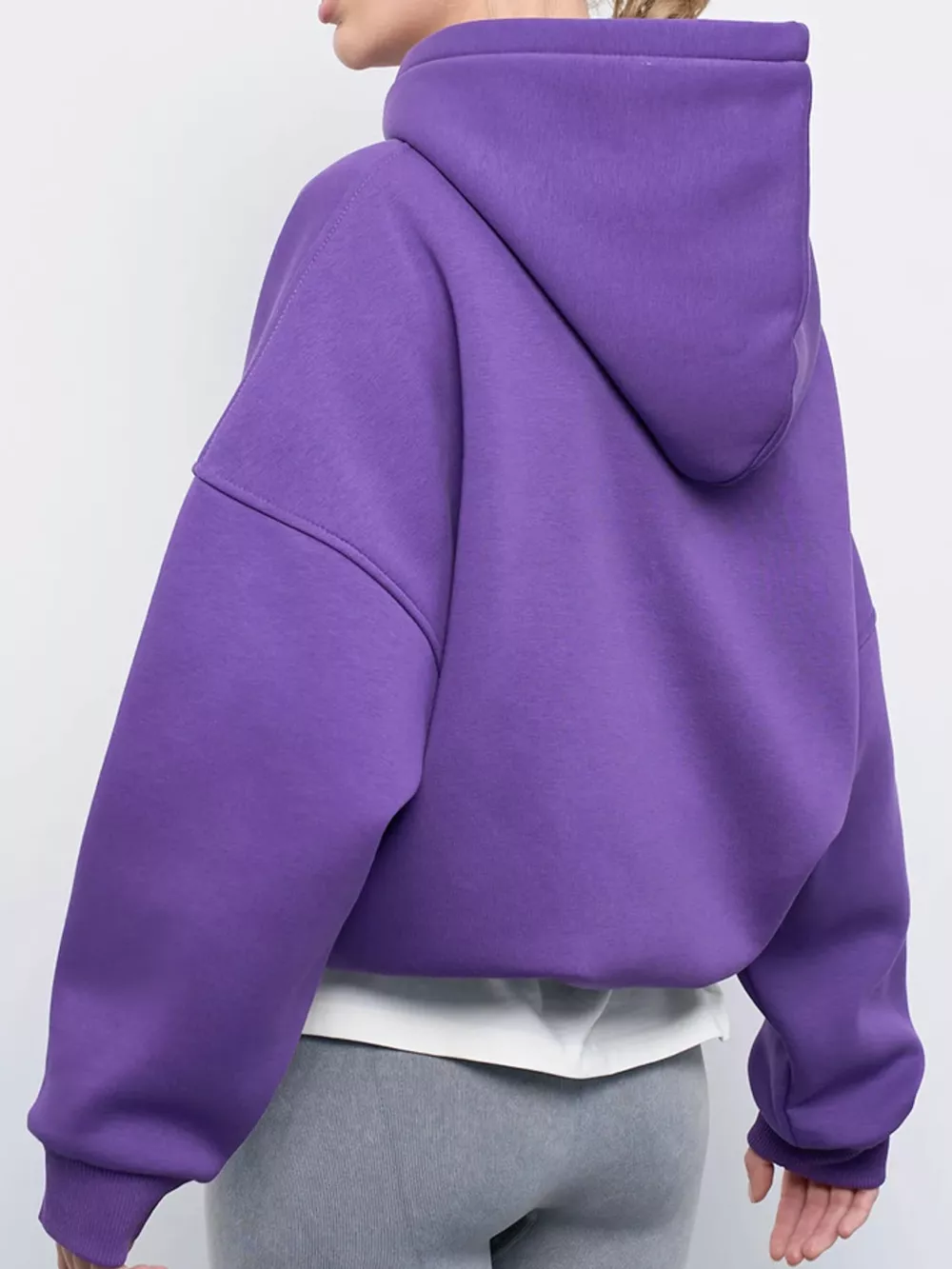 Kangaroo Pocket Dropped Shoulder Hoodie, image 21