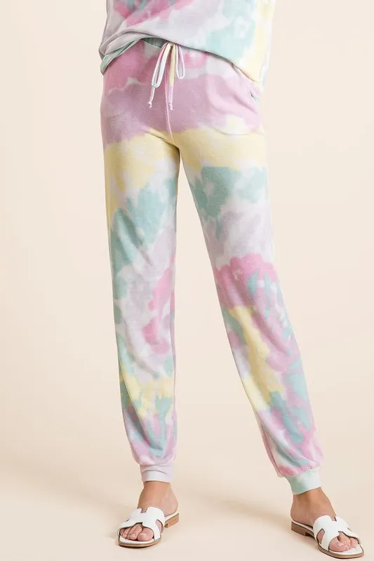 Tie Dye French Terry Casual Pants, image 4