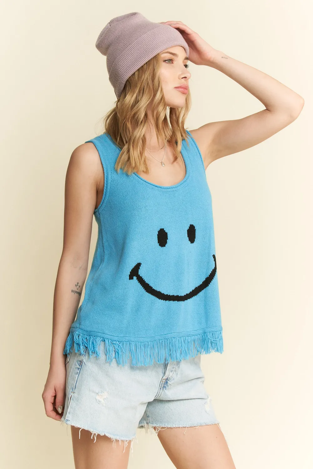Smiley Fringe Tank Top, image 2