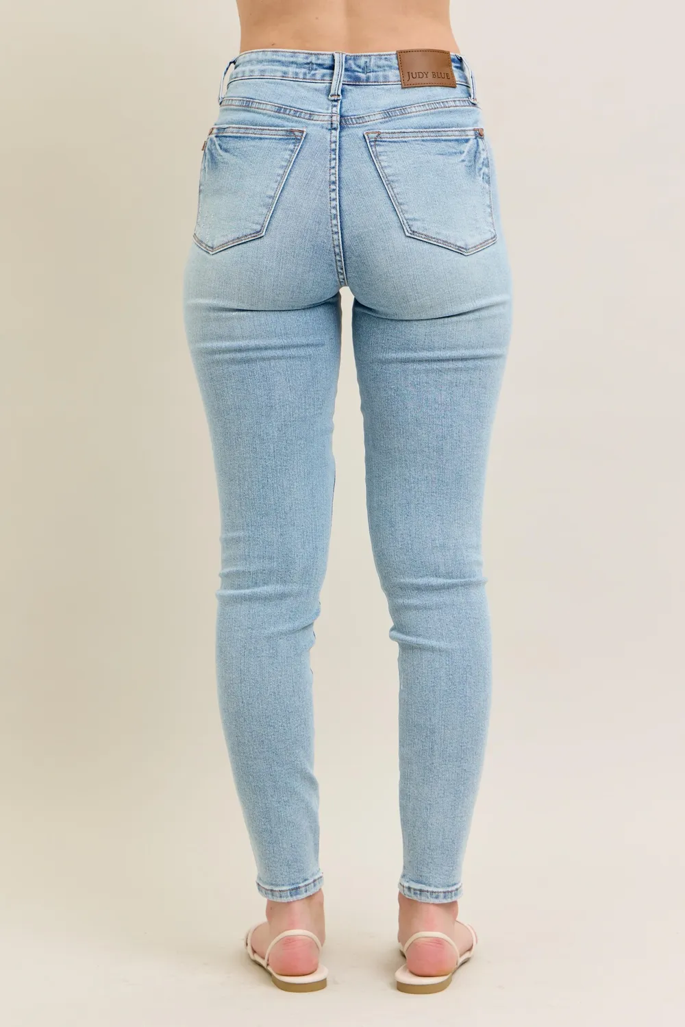 Full Size Mr Tummy Control Vintage Wash Skinny Jeans Plus Size, image 3