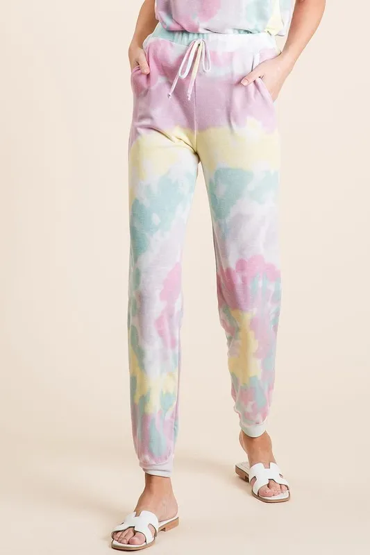 Tie Dye French Terry Casual Pants, image 5