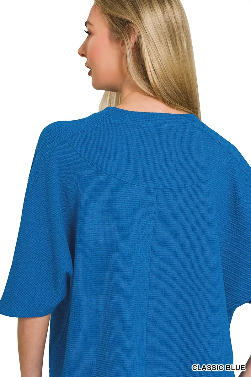 Double Knit Short Sleeve Top, image 3