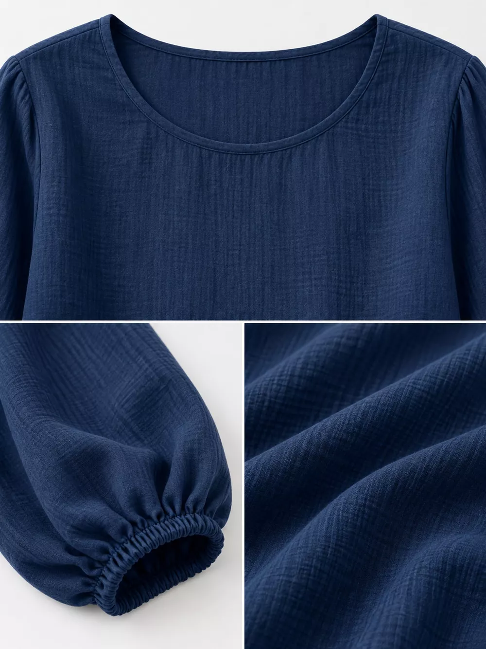 Full Size Elasticated Cuffs Long Sleeve Blouse Plus Size, image 19