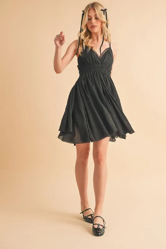Lace Detail Mini Cami Dress, image 4