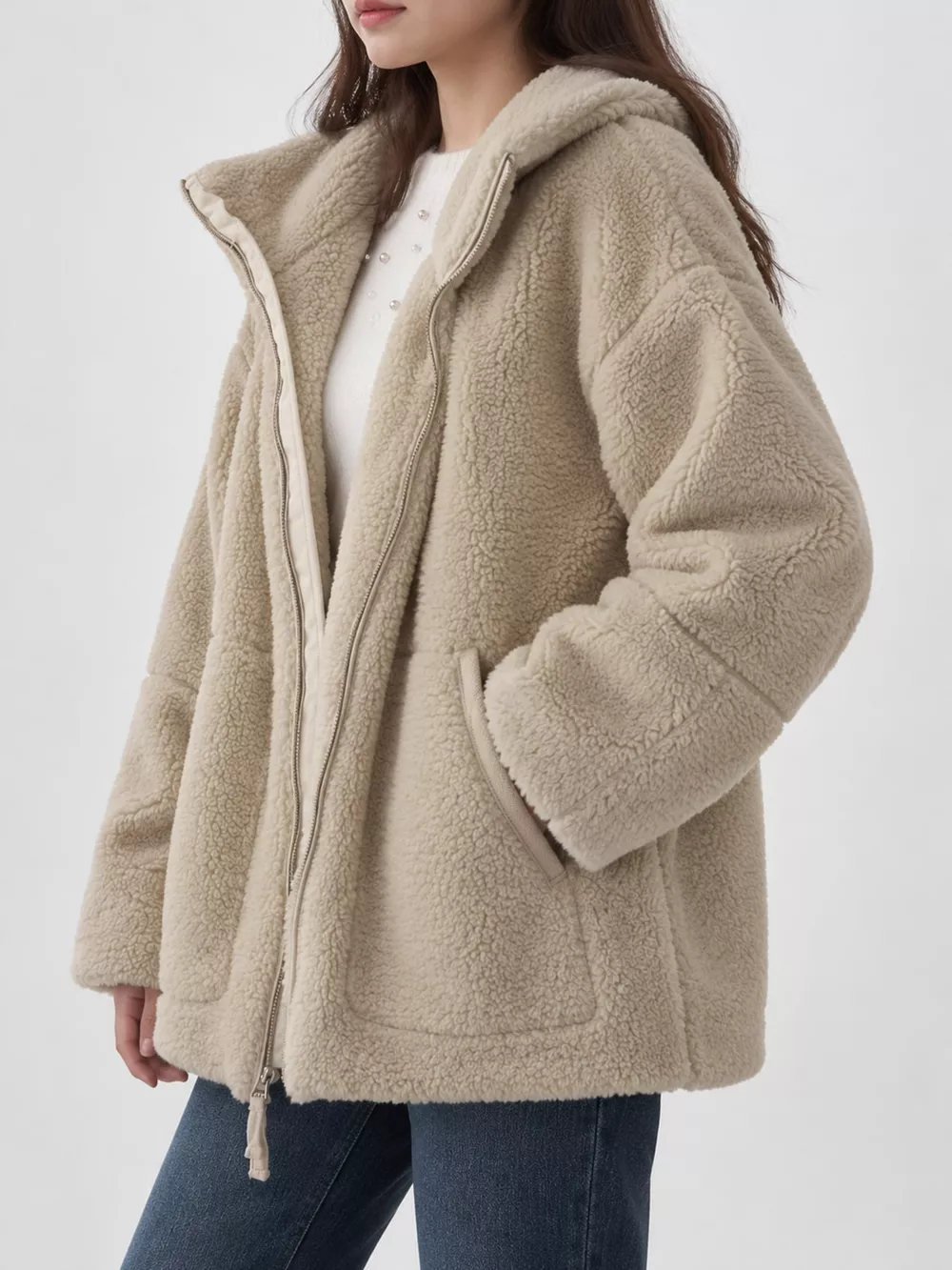 Sherpa Zip-Up Outerwear, image 9