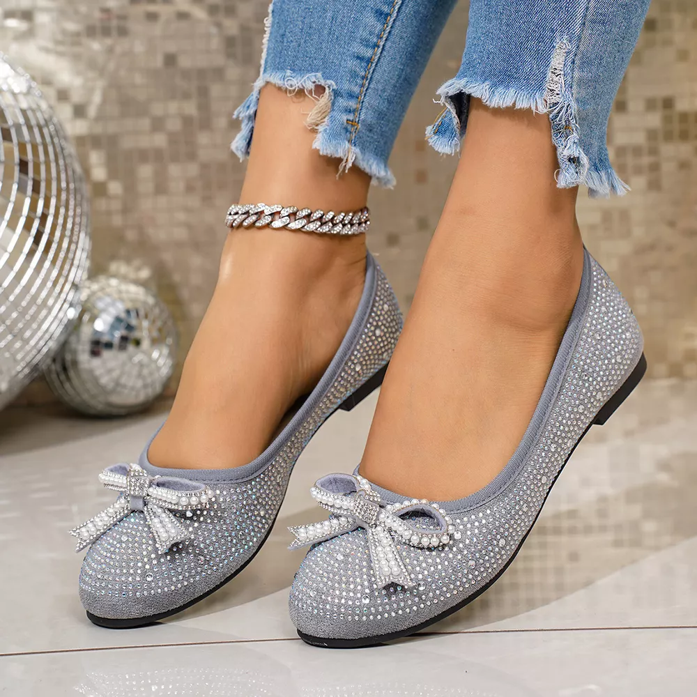 Rhinestone Bow Accent Slip-Ons, image 6