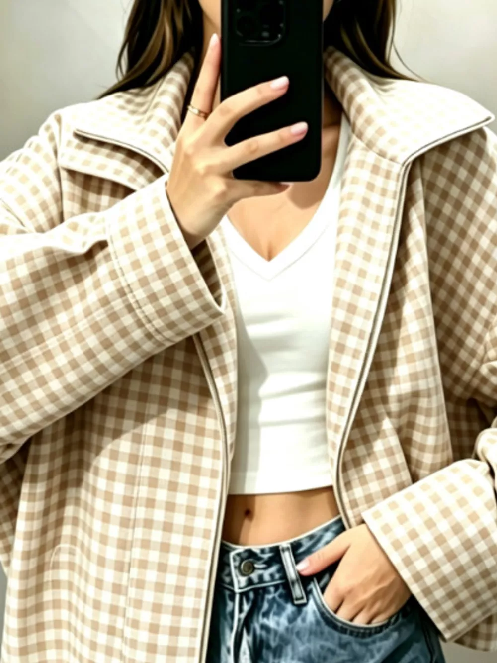 Plaid Zip-Up Jacket, image 19