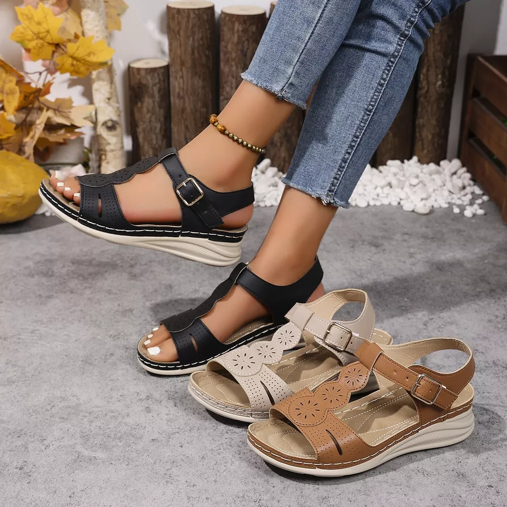 Open Toe Wedge Sandals, image 2
