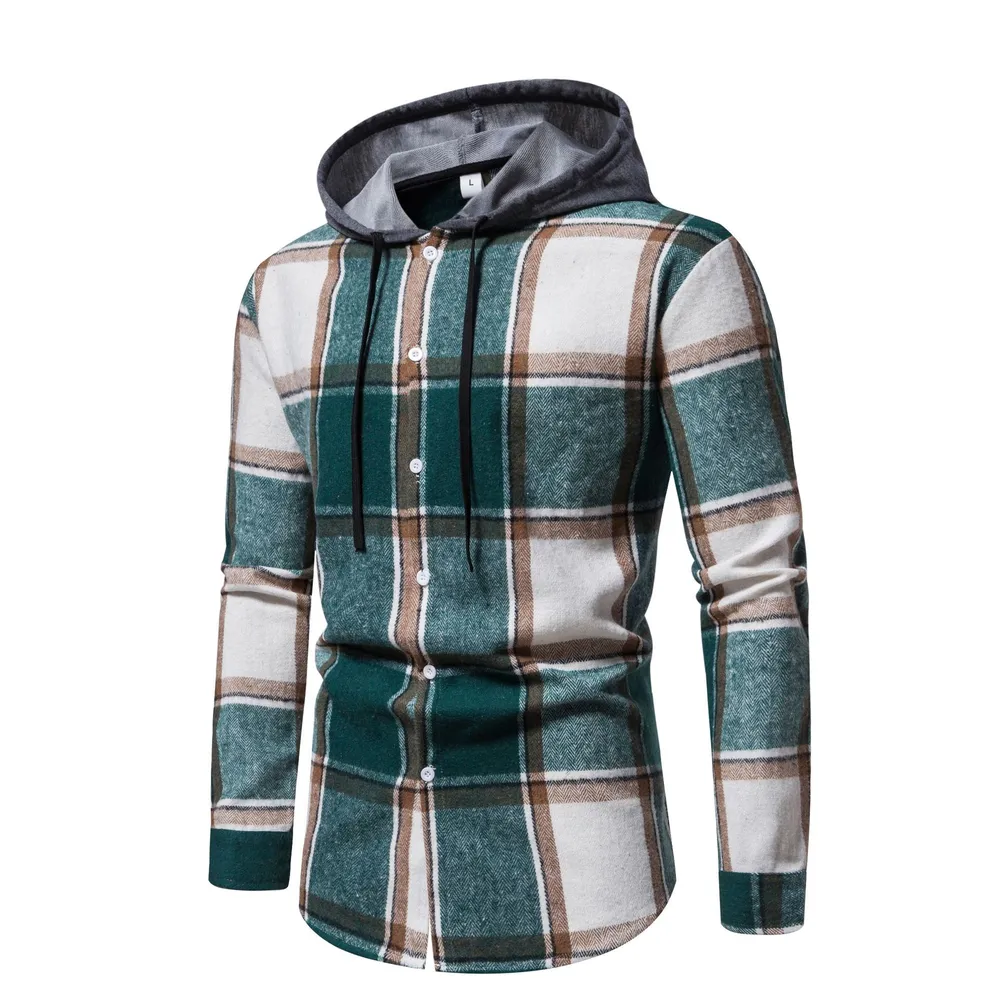 Men's Plaid Button Up Shirt, image 2