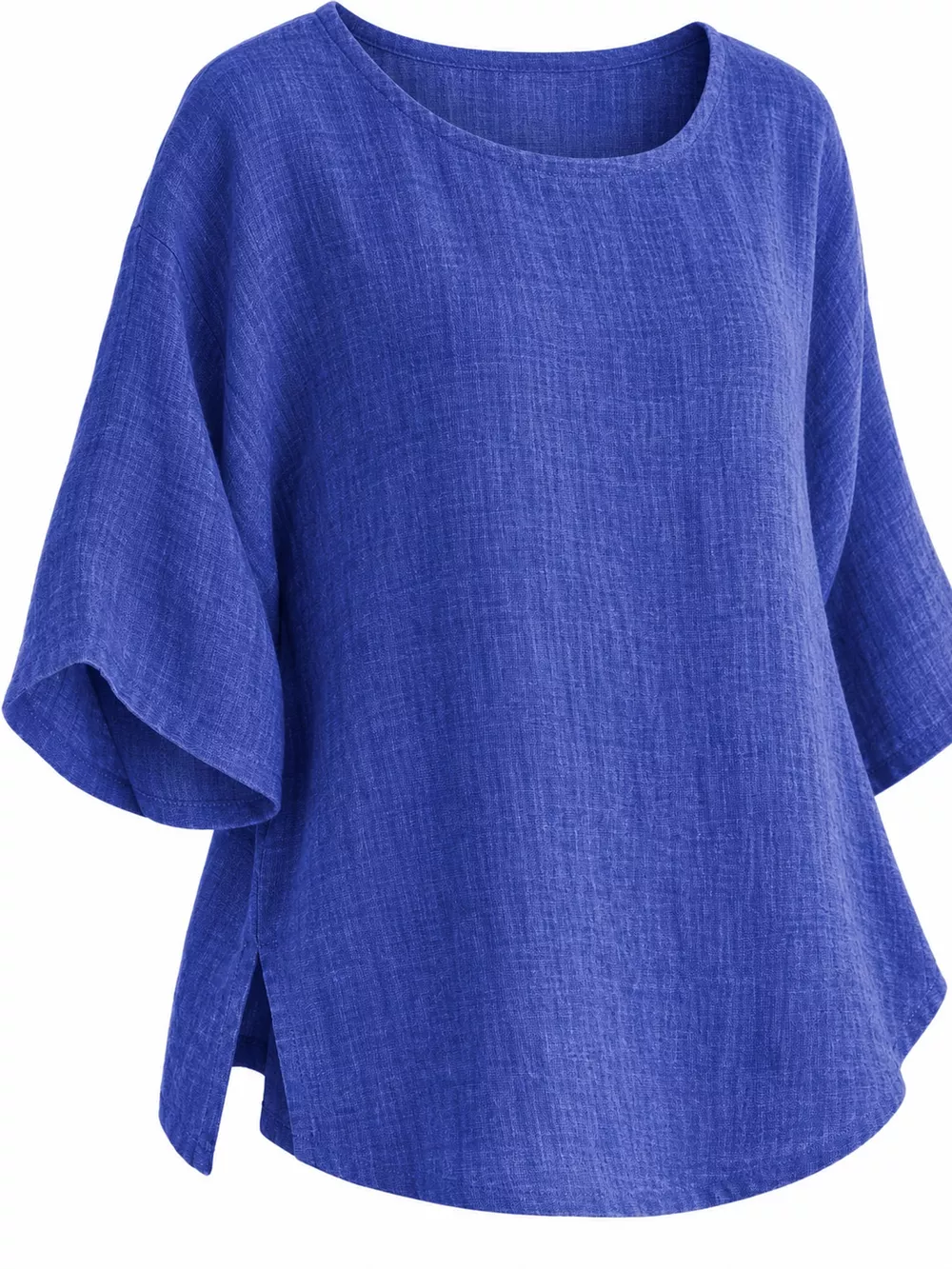 Full Size Loose Fit Linen Blend Blouse Plus Size, image 19