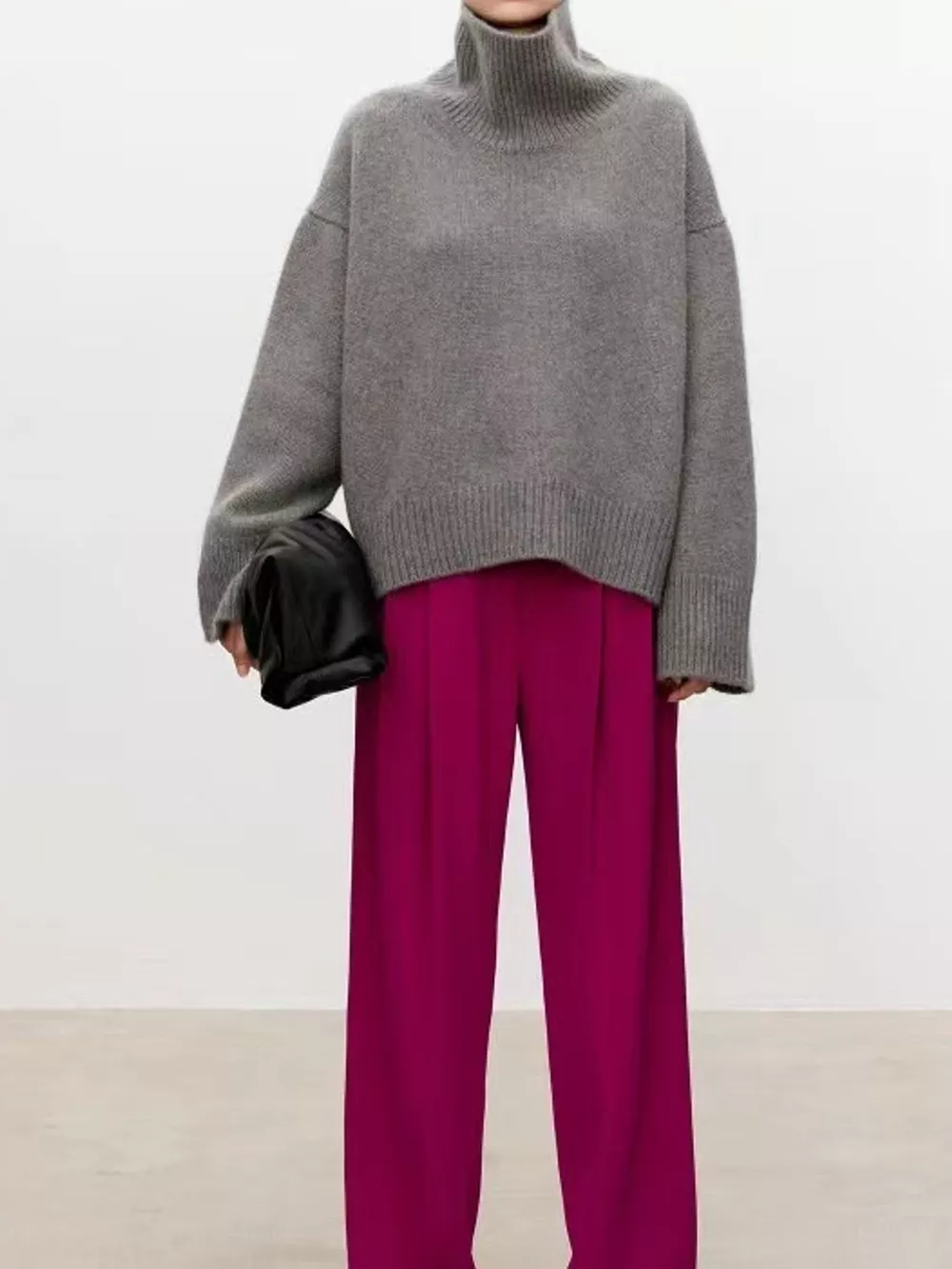 Oversized Turtleneck Wool Sweater, image 26