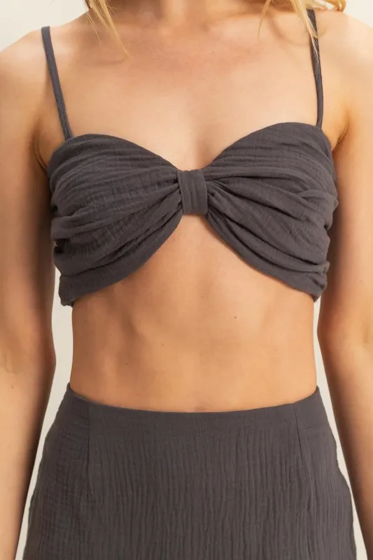 Ruched Bra Top and Mini Skirt Set, image 3