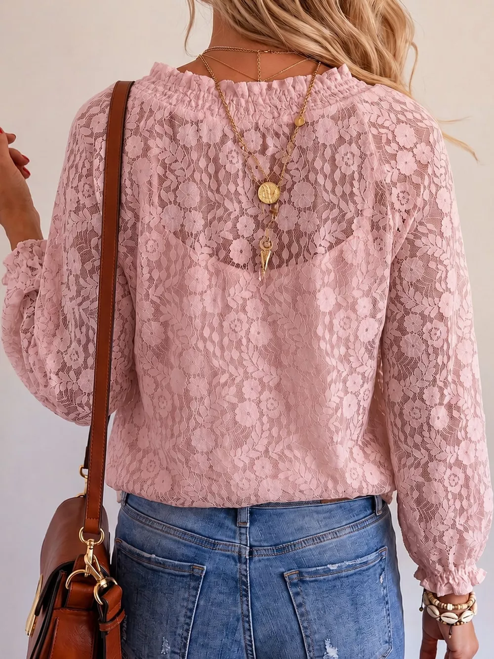 Lace Long Sleeve Blouse, image 12